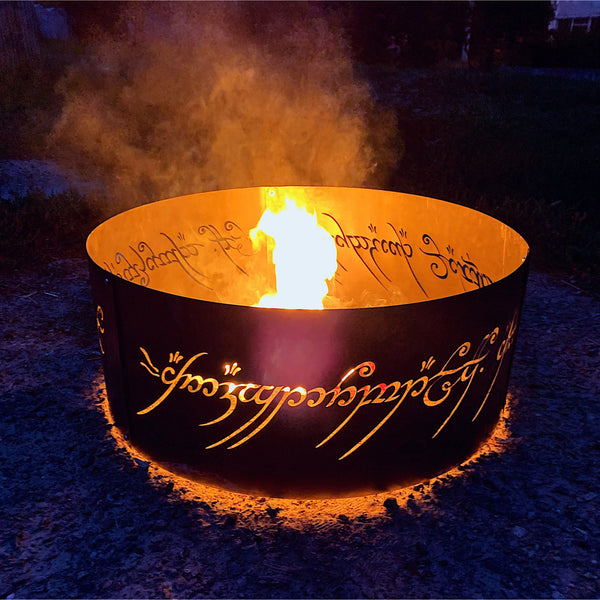 You Design Fire Ring, Custom Heavy Duty Mystical Fire Ring, Personalized Backyard Fire Ring, Outdoor Fire Place, Deep Carbon Steel Fire Pit