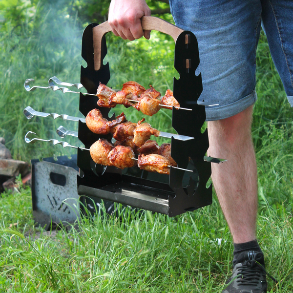 Skewer Carrier For BBQ Skewers