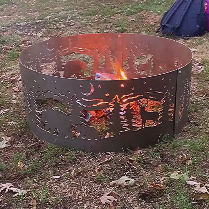 Personalized Heavy Duty Northwood Fire Ring, Custom Backyard Fire Ring, Outdoor Metal Fire Pit, Heavy Duty Deep Fire Pit, Steel Fire Pit