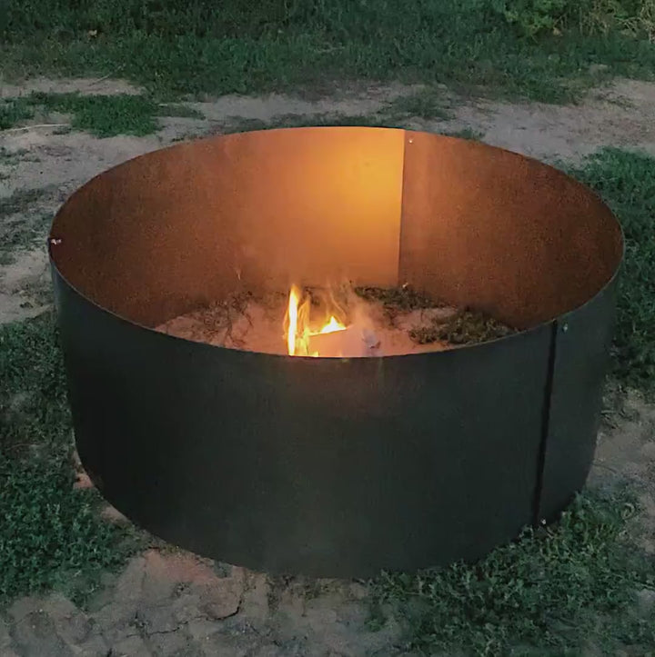 Heavy Duty Fire Pit Ring, Solid Fire Backyard Fire Ring, Outdoor Metal Fire Pit With Family Name, Nature Patio Fire, Campground Fire Pits