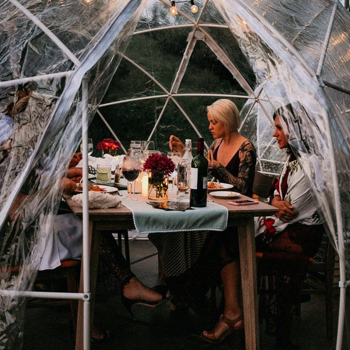 Garden Dome Tent 12 FT, Geodesic Dome Tent, Eco Geodesic Dome Kit, Full Transparent Waterproof Gazebo, Geo Dome, Bubble Tent