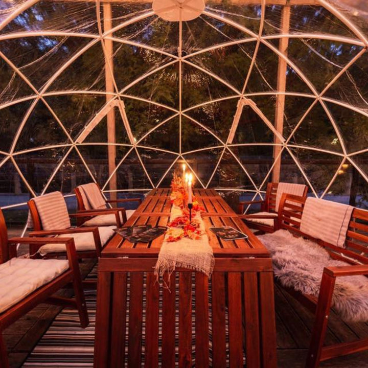 Garden Dome Tent 12 FT, Geodesic Dome Tent, Eco Geodesic Dome Kit, Full Transparent Waterproof Gazebo, Geo Dome, Bubble Tent