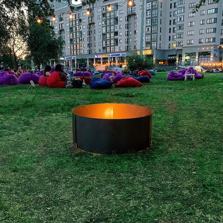 Heavy Duty Fire Pit Ring, Solid Fire Backyard Fire Ring, Outdoor Metal Fire Pit With Family Name, Nature Patio Fire, Campground Fire Pits