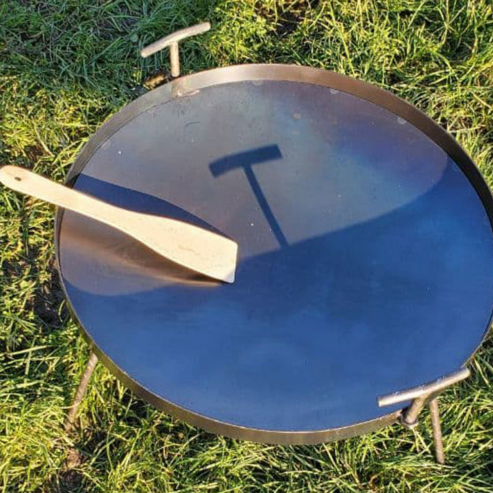 Personalized Camp Fire Skillet 28", Custom BBQ Wok, Cowboy Wok,  Carbon Steel Frying Pan, Heavy Duty Metal Wok, Plow Disc, Disco Cooking