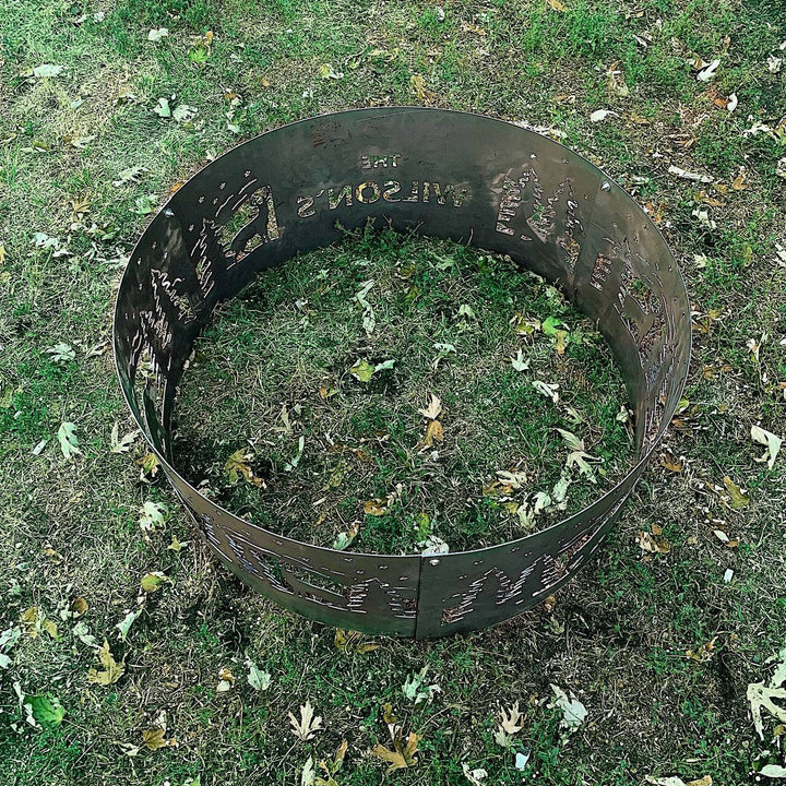 Personalized Heavy Duty Northwood Fire Ring, Custom Backyard Fire Ring, Outdoor Metal Fire Pit, Heavy Duty Deep Fire Pit, Steel Fire Pit