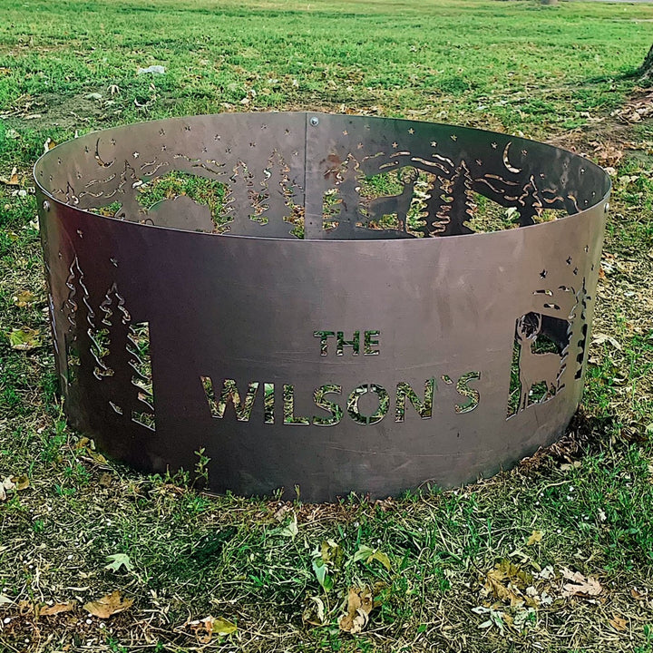 Personalized Heavy Duty Northwood Fire Ring, Custom Backyard Fire Ring, Outdoor Metal Fire Pit, Heavy Duty Deep Fire Pit, Steel Fire Pit