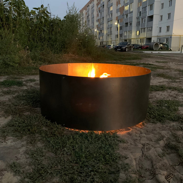 Heavy Duty Fire Pit Ring, Solid Fire Backyard Fire Ring, Outdoor Metal Fire Pit With Family Name, Nature Patio Fire, Campground Fire Pits