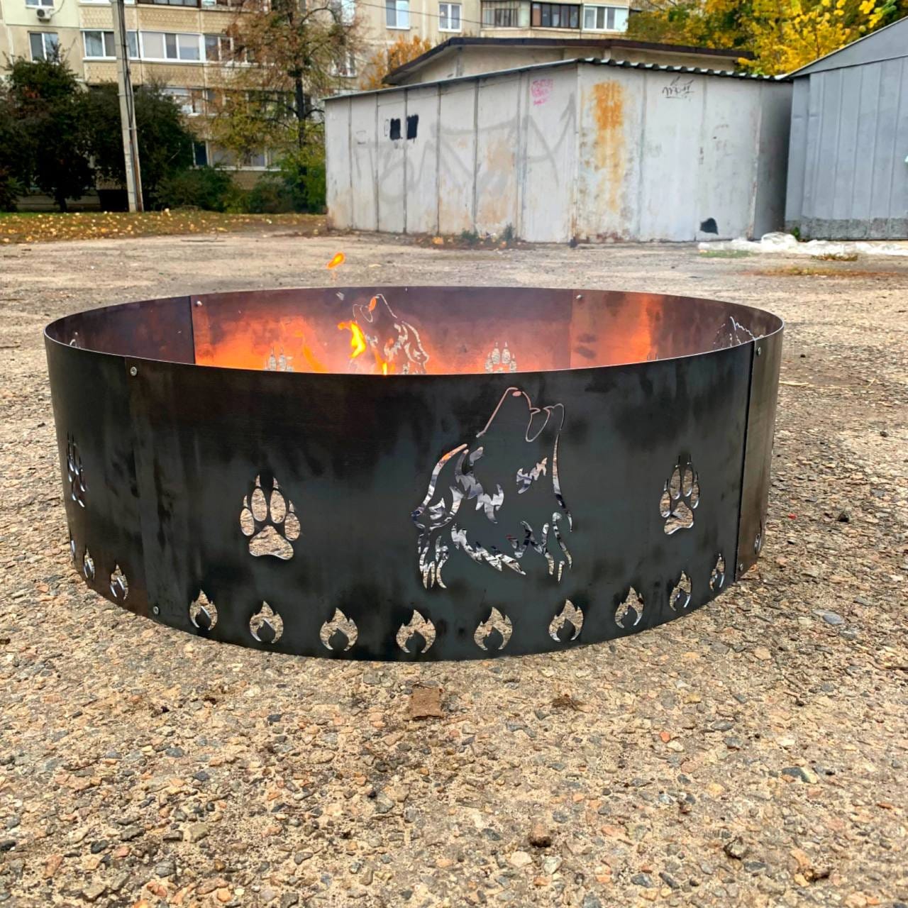 Wolf Heavy Duty Fire Pit Ring | Custom Backyard Fire Ring – BARBECUEPITSTOP