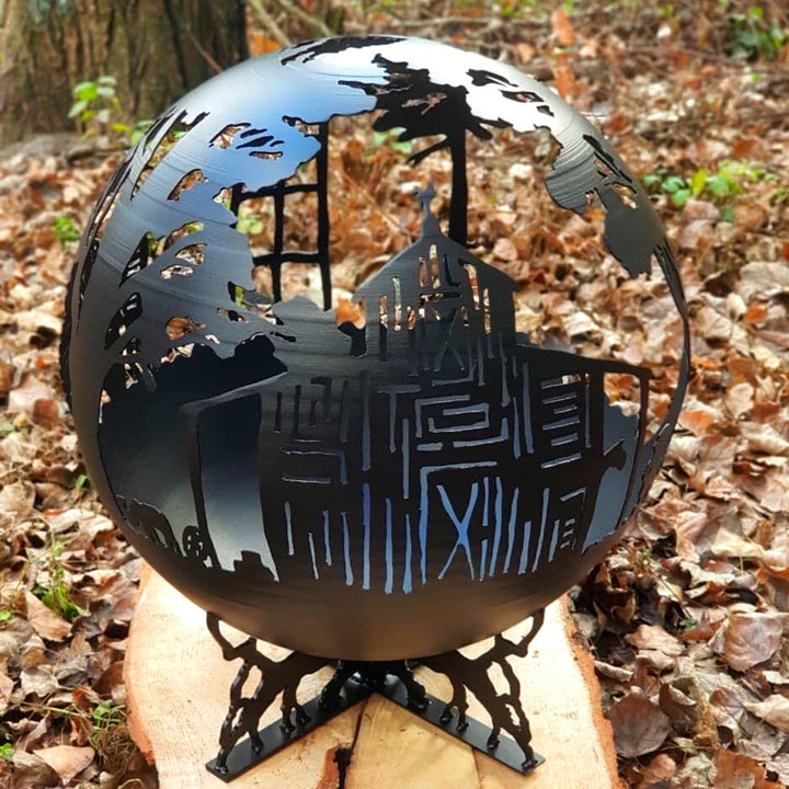 Farm Fire Pit Sphere 20", Personalized Gift For Him, Outdoor Fire Place, Custom Fire Pit, Globe Fire Pit, Ball Fire Pits, Patio BBQ