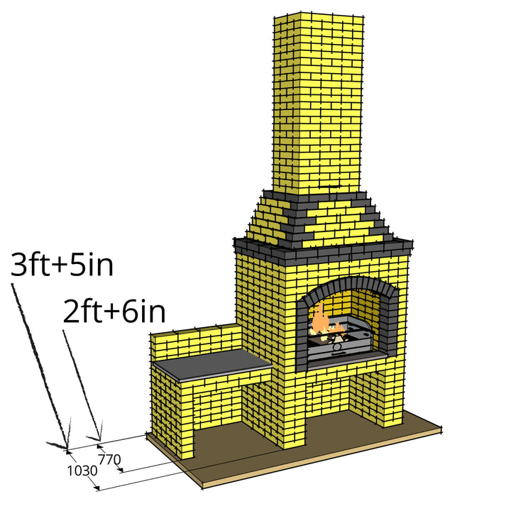 DIY BBQ With Grill Insert, Outdoor Fire Pits Construction Plan, Garden Fireplace, Stove With Table, Wood Burning Oven Plans, Outdoor Cooking