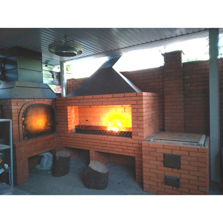 DIY BBQ Complex, Charcoal Grill, Smokehouse, Ukrainian Oven, Outdoor Fireplace Construction Plan, Garden Fire Pits, Stove With Table