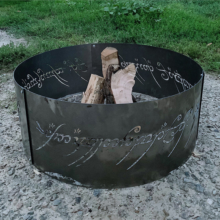 You Design Fire Ring, Custom Heavy Duty Mystical Fire Ring, Personalized Backyard Fire Ring, Outdoor Fire Place, Deep Carbon Steel Fire Pit