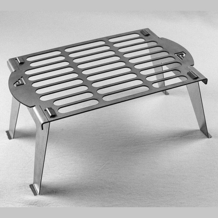 Stainless Steel Rectangular Grill Grate 14" x 10", Collapsible BBQ Grate, Cooking Grate With Legs, Brazier Grill Grate, Campfire Grill