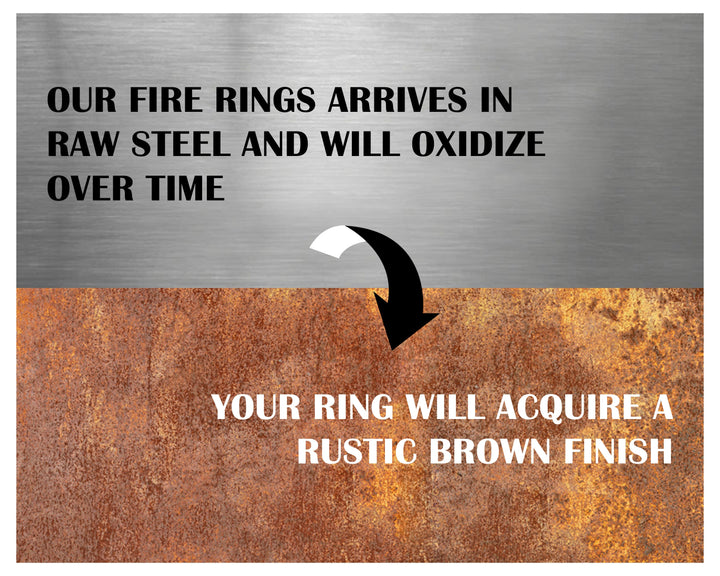 Fire Ring Hygge, personalized Fire Ring, Heavy Duty Backyard Fire Ring, Fire Pits, Outdoor Fire Pit, Custom Color, Fire Pit Ring, Fire Pit