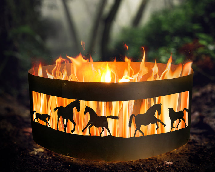 Custom Fire Ring, Heavy Duty Outdoor Fire Pit, Personalized Backyard Fire Ring, Outdoor Wood Burning Pit, Heavy Duty Outdoor Fire Pit