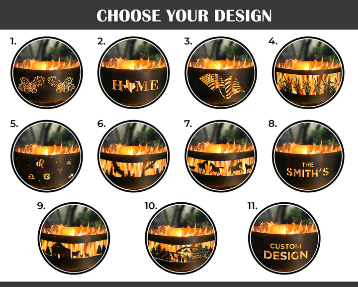 Custom Fire Ring, Heavy Duty Outdoor Fire Pit, Personalized Backyard Fire Ring, Outdoor Wood Burning Pit, Heavy Duty Outdoor Fire Pit