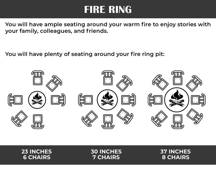 Heavy Duty Fire Pit Ring, Solid Fire Backyard Fire Ring, Outdoor Metal Fire Pit With Family Name, Nature Patio Fire, Campground Fire Pits