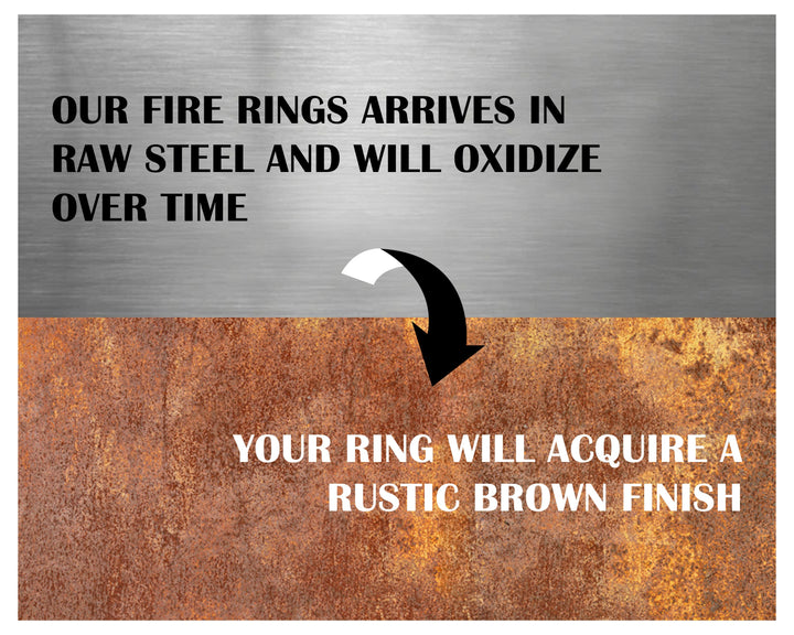 Personalized Heavy Duty Fire Ring, Custom Backyard Fire Ring, Outdoor Metal Fire Pit With Family Name, Steel Fire Pit, Gift For Him