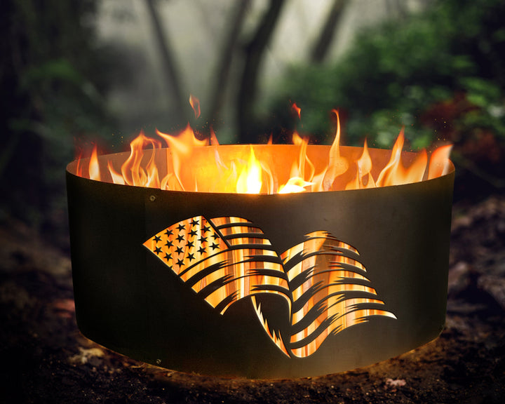 Custom Fire Ring, Heavy Duty Outdoor Fire Pit, Personalized Backyard Fire Ring, Outdoor Wood Burning Pit, Heavy Duty Outdoor Fire Pit