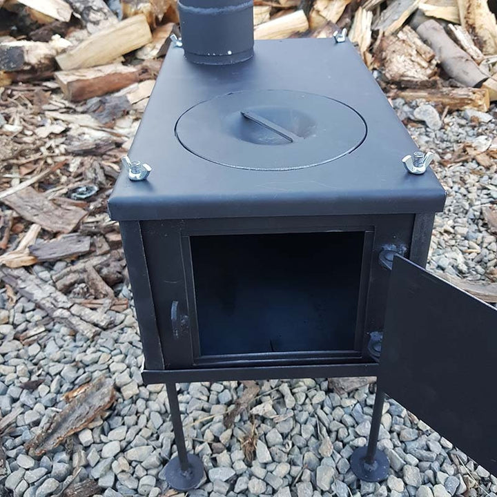 Burning Stove with Bag, Portable Steel Wood Stove, Camping Heating, Heavy Duty Cooking Stove, Camping Stove, Wood Burner, Collapsible  Stove