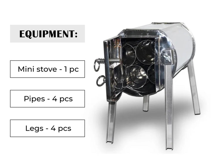 Stainless Steel Tent Mini Stove *Free US Shipping* Tent Wood-burning Heater, Small Wood Stove For Camping, Fishing, Hiking And Hunting